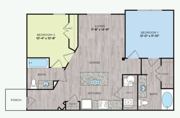 2 bed 2 bath A  at Citadel at Westpointe, San Antonio, TX