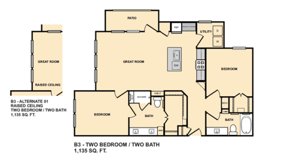 B32 Bedroom Floor Plan  at Edge and Stone, San Antonio, TX