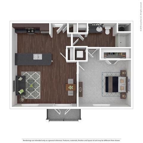 A4 Floor Plan at Legacy Flats, San Antonio, TX 78254