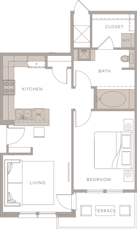 a floor plan of a house with bedrooms and a living room