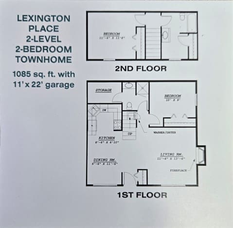 Floor Plan  a floor plan of a two bedroom apartment with a loft and a 2nd floor