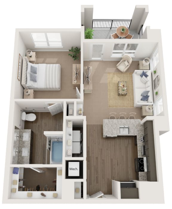 1 bedroom 1 bath apartment