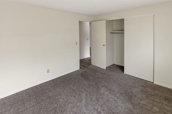 bedroom in the 724 square foot 2 bedroom apartment  at Aspen Village, Cincinnati, 45238