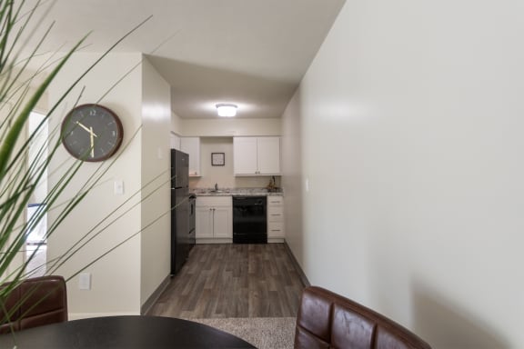 kitchen from the dining area  at Aspen Village, Ohio