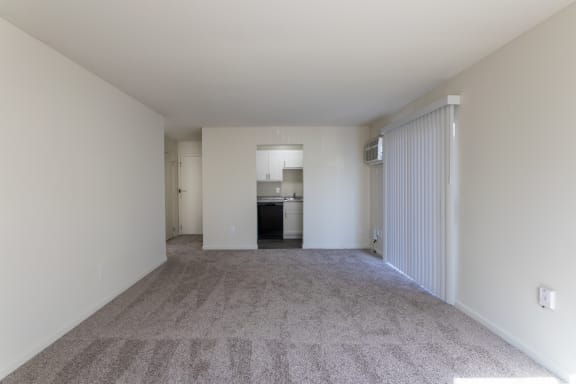 This is a photo of the living room in the 543 square foot B-style, 1 bedroom, 1 bath apartment at Blue Grass Manor Apartments in Erlanger, KY.