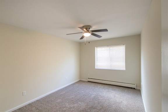 This is a photo of the bedroom in the 543 square foot B-style, 1 bedroom, 1 bath apartment at Blue Grass Manor Apartments in Erlanger, KY.