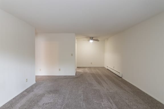 This is a photo of the living room in the 705 square foot, 1 bedroom, 1 bath apartment at Blue Grass Manor Apartments in Erlanger, KY.