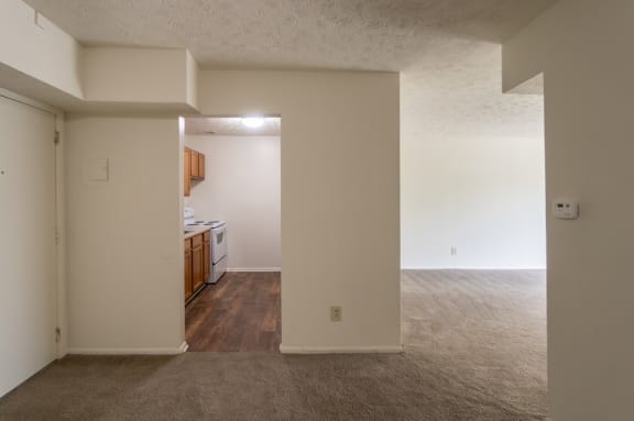 This is a photo of the dining room in the 938 square foot , 2 bedroom, 2 bath apartment at Blue Grass Manor Apartments in Erlanger, KY