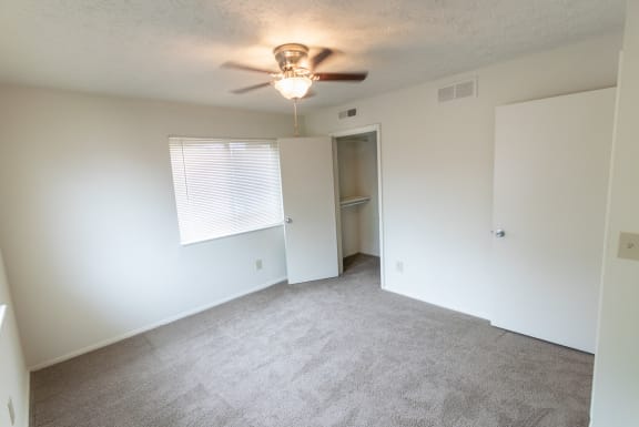 This is a photo of second bedroom of the 902 square foot, 2 bedroom, 1 and a half bath apartment at Blue Grass Manor Apartments in Erlanger, KY.