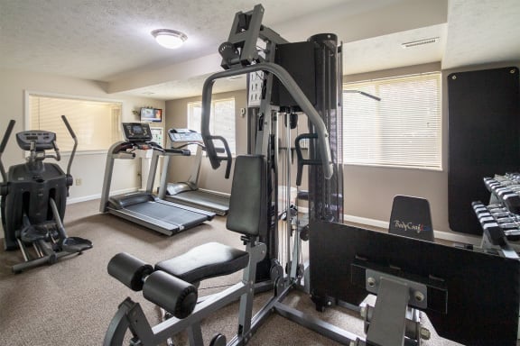 This is a photo of the fitness center at Blue Grass Manor apartments in Erlanger KY.