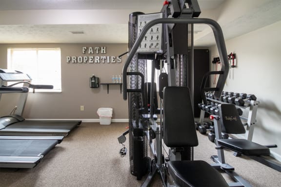 This is a photo of the fitness center at Blue Grass Manor apartments in Erlanger KY.