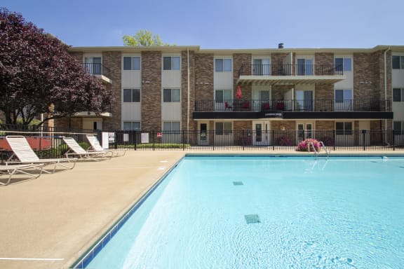 This is a photo of the pool area at Blue Grass Manor apartments in Erlanger KY.