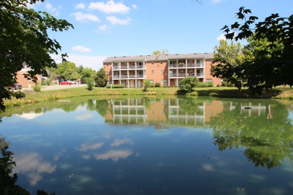 This is the private lake at Compton Lake Apartments in Mt. Healthy, OH.
