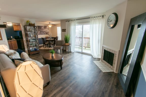 Alternate View Of Living Room With Tile Floor  at Fairfield Pointe, Ohio, 45014