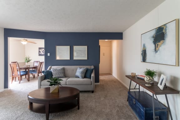 Large Living Room With Ceramic Tile Flooring  at Fairfield Pointe, Fairfield, OH, 45014