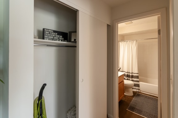 hall storage/linen closet  at Fairfield Pointe, Ohio