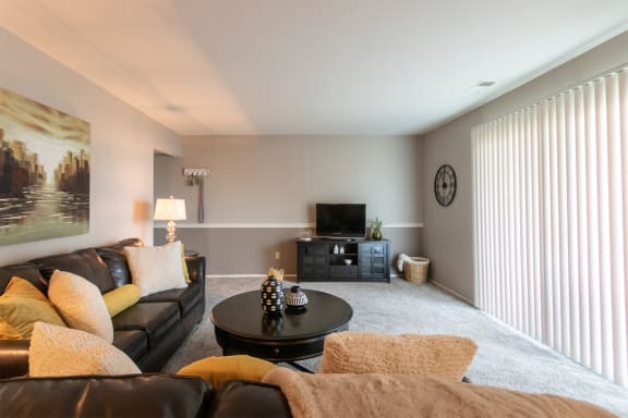 Wood Floor Living Room at Fairfield Pointe, Ohio, 45014
