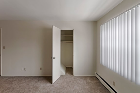 This is a photo of the living room closet of a 2 bedroom, 758 square foot apartment at Lake of the Woods Apartments in Cincinnati, OH.