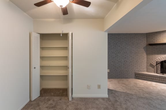 This is a photo the dining room pantry/closet of the 925 square foot, Hazelnut 2 bedroom apartment at Montana Valley Apartments in Cincinnati, OH.