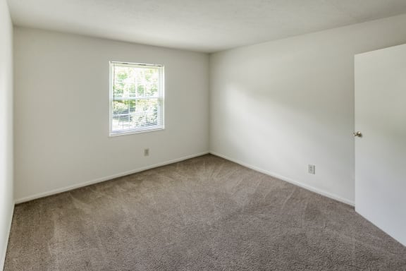This is a photo the second bedroom of the 851 square foot, Maple 2 bedroom, 1 bath apartment at Montana Valley Apartments in Cincinnati, OH.
