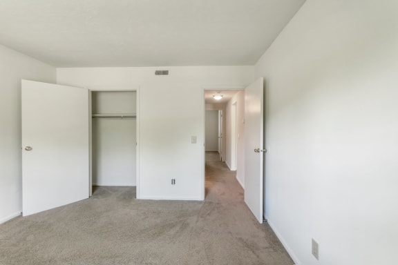 This is a photo the second bedroom of the 851 square foot, Maple 2 bedroom, 1 bath apartment at Montana Valley Apartments in the Westwood neighborhood of Cincinnati, OH.
