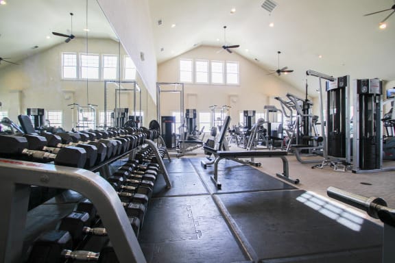 This is a photo of the Fitness Center at Nantucket Apartments in Loveland, OH.