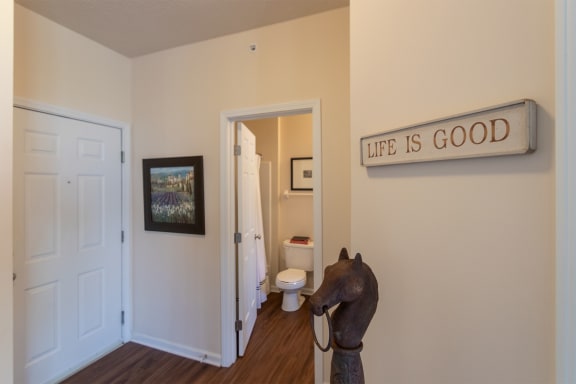 This is a photo of the entryway in the 2 bedroom, 2 bath Islander floor plan at Nantucket Apartments in Loveland, OH.