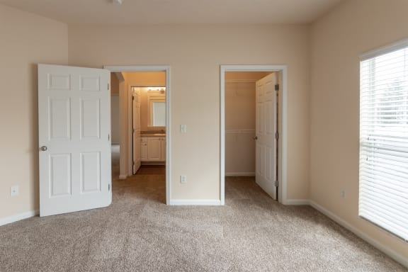 This is a photo of the second bedroom in the 1255 square foot, 2 bedroom, 2 bath LIghthouse floor plan at Nantucket Apartments in Loveland, OH.