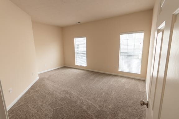 This is a photo of the primary bedroom in the 1255 square foot, 2 bedroom, 2 bath LIghthouse floor plan at Nantucket Apartments in Loveland, OH.