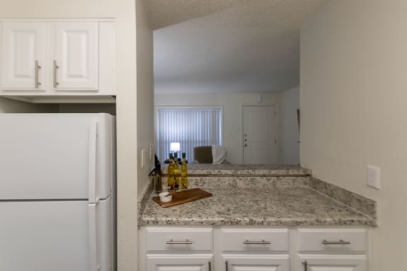 Modern Kitchen With White Cabinet at Princeton Court, Dallas, Texas
