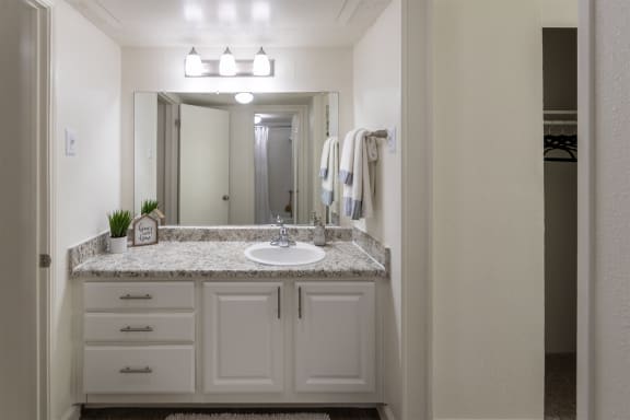 Bathroom's Vanity Lights at Princeton Court, Dallas, TX, 75231