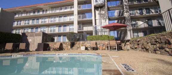 Swimming Pool With Lounge Chairs at Princeton Court, Dallas, TX