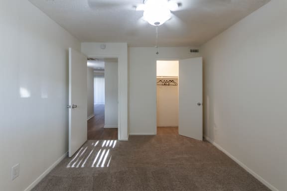 second bedroom in the 871 square foot 2 bedroom, 2 bath apartment  at Princeton Court, Dallas, Texas