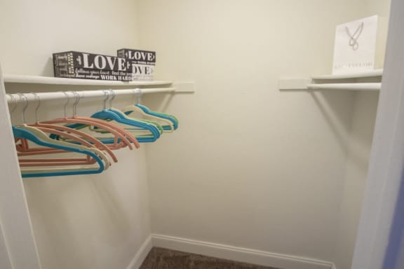walk-in closet in the bedroom at Princeton Court, Texas