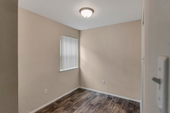 This is a photo of the dining room in the 650 square foot 1 bedroom, 1 bath apartment at Preston Park Apartments in Dallas, TX