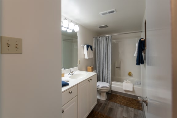 Bathroom With Extra Storage Space at Village East, Franklin, Ohio