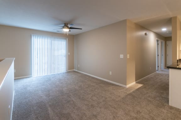 This is a photo of the living room in the 1040 square foot 2 bedroom, 1 bath Patriot at Washington Place Apartments in Miamisburg, Ohio in Washington Township.