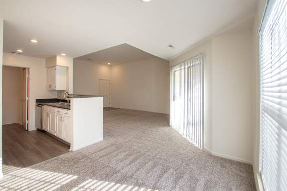 This is a photo of the dining room of the 900 square foot 2 bedroom Miamisburg floor plan at Washington Park Apartments in Centerville, OH.