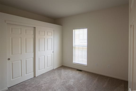 This is a photo of the third bedroom of the 1500 square foot 3 bedroom, 2 and a half bath with 2-car garage Bellbrook floor plan at Washington Park Apartments in Centerville, OH.