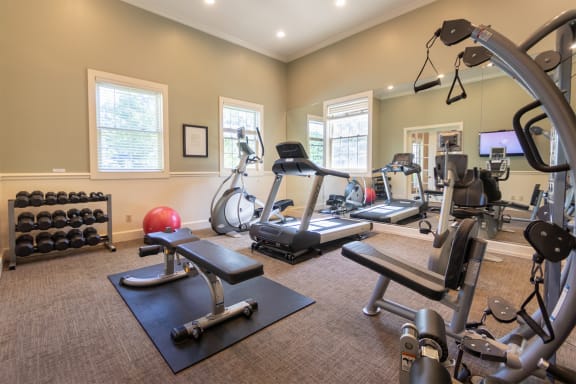 This is a photo of the 20-hour fitness center at Washington Park Apartments in Centerville, OH.