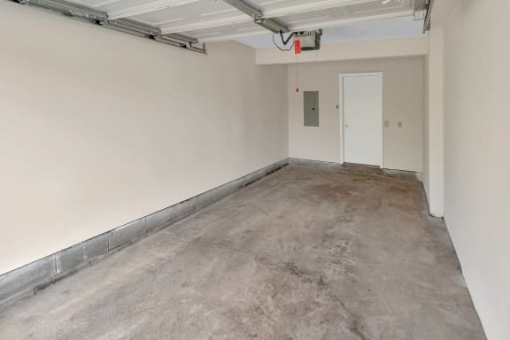 This is a photo of the garage of the 1280 square foot 2 bedroom, 2 and 1/2 bath Oakwood floor plan at Washington Park Apartments in Centerville, OH.