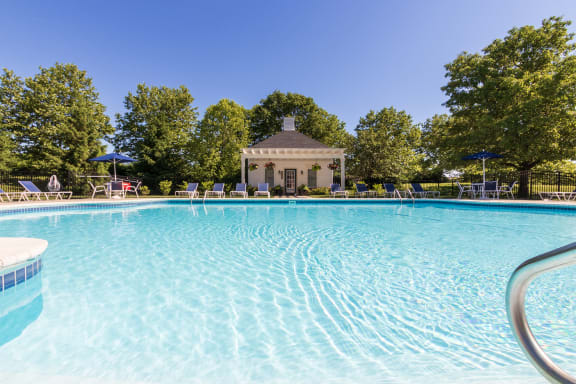 This is a photo of the pool area at Washington Park Apartments in Centerville, OH.