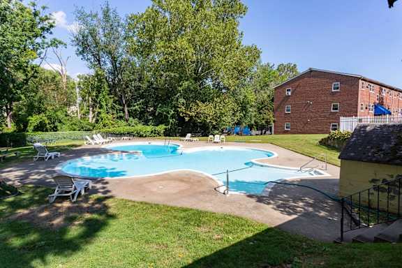 Pool Area at Grant Meadows Apartments, Philadelphia