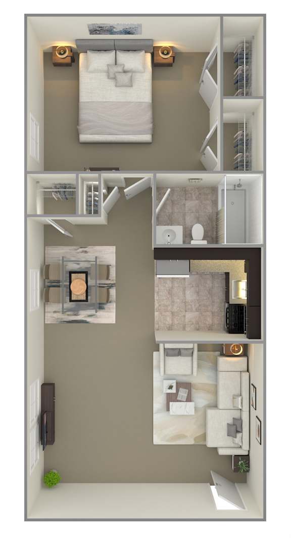 1 Bedroom Floor Plan 1 Bedroom Floor Plan at Krewstown Park Apartments, Pennsylvania