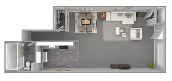 Studio Floor Plan Studio Floor Plan at Manchester Apartments, Philadelphia