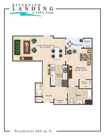Brandywine Floor Plan Brandywine Floor Plan at Riverview Landing @ Valley Forge, Pennsylvania