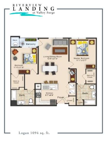Logan Floor Plan Logan Floor Plan at Riverview Landing @ Valley Forge, Eagleville, PA