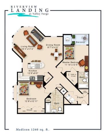 Madison Floor Plan Madison Floor Plan at Riverview Landing @ Valley Forge, Eagleville, 19403