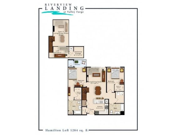 Hamilton Floor Plan Hamilton Floor Plan at Riverview Landing @ Valley Forge, Eagleville Pennsylvania