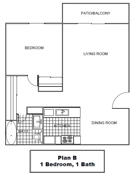 Plan B floorplan at Casa Del Amo Apartments, California